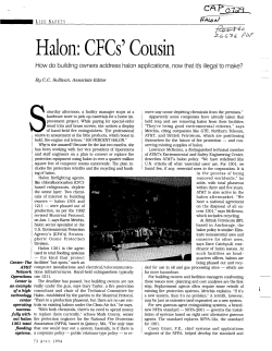 Halon: CFCs` Cousin