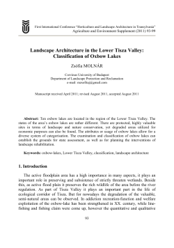 Landscape Architecture in the Lower Tisza Valley: Classification of