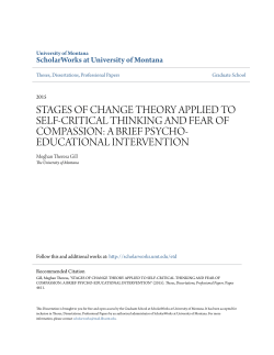 stages of change theory applied to self