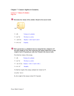 Chapter 7 Connect Algebra to Geometry