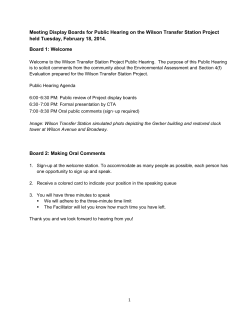 Meeting Display Boards for Public Hearing on the Wilson Transfer