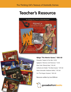 Teachers` Resource - Goosebottom Books