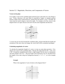 Magnitudes, Directions, and Components of