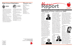 High School Highlights BHS CHS BHS Hall of Fame inductees 2009