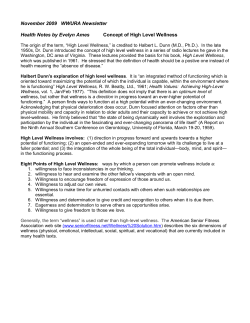 High Level Wellness: It`s Meaning