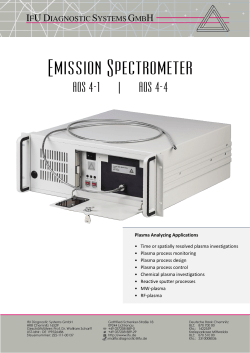 Emission Spectrometer - IfU Diagnostic Systems GmbH