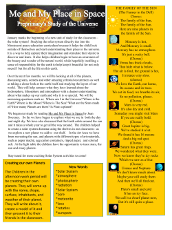 New Words *Solar System *atmosphere *photosphere *radia on