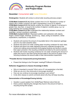 Kentucky Program Review and Project Ideas