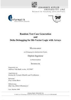 Random Test Case Generation and Delta Debugging for BitVector