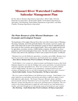 Missouri River Watershed Coalition Saltcedar Management Plan