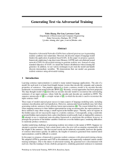 Generating Text via Adversarial Training