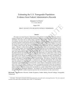 Estimating the U.S. Transgender Population: Evidence from Federal