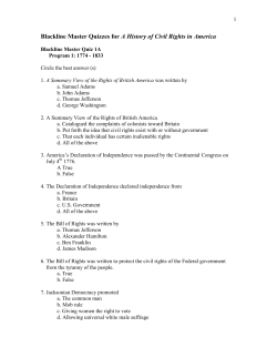 Blackline Master Quizzes