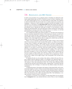 3.6 RESONANCE AND MO THEORY