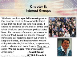 Chapter 8: Interest Groups