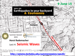 Lect 4: Seismic Waves