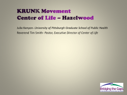 Julie Kenyon- University of Pittsburgh Graduate School of Public