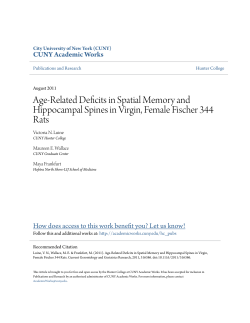 Age-Related Deficits in Spatial Memory and Hippocampal Spines in