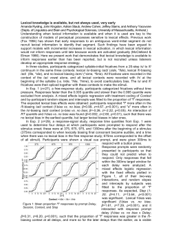 Lexical knowledge is available, but not always used, very early