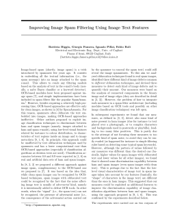 Improving Image Spam Filtering Using Image Text Features