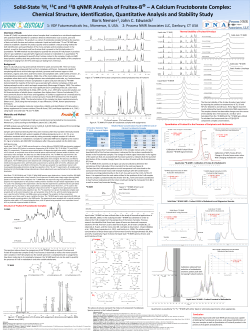 A Calcium Fructoborate - Process NMR Associates
