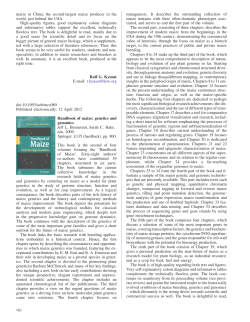 maize in China, the second-largest maize producer in the world, just