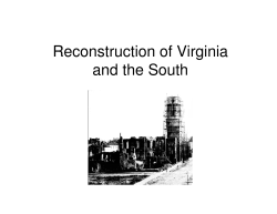 Reconstruction of Virginia and the South