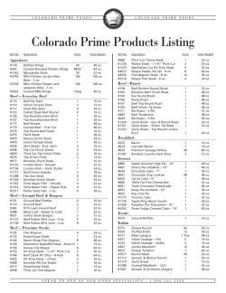 Colorado Prime Products Listing