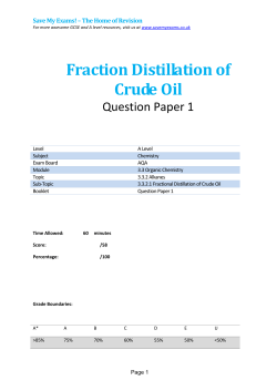 Fraction Distillation of Crude Oil