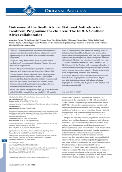 The IeDEA Southern Africa collaboration