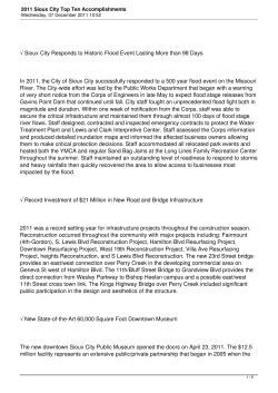 2011 Sioux City Top Ten Accomplishments
