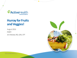 Hurray for Fruits and Veggies!