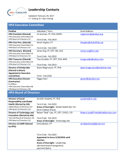 Complete List of Board and Committee Members - PTJ