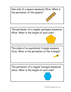 The perimeter of a regular hexagon measures 24cm. What is the