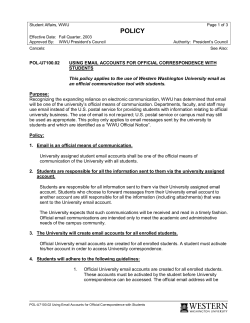 policy - Western Washington University