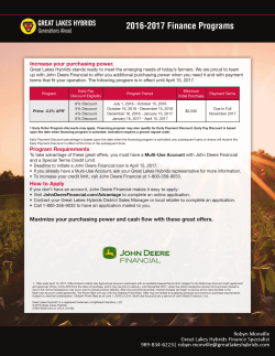 2016-2017 Finance Programs