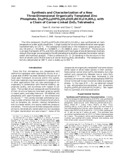 Synthesis and Characterization of a New Three