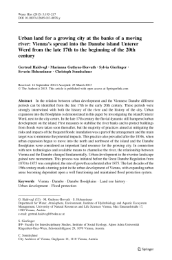 Urban land for a growing city at the banks of a moving river: Vienna`s