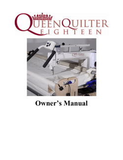 Owner`s Manual - Sewing Machines Plus