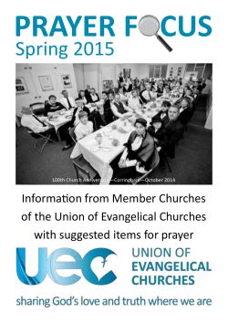 PRAYER F CUS - Union of Evangelical Churches