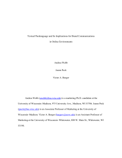 Textual Paralanguage and Its Implications for