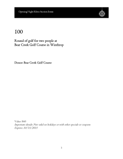 Round of golf for two people at Bear Creek Golf Course in Winthrop