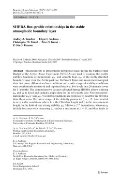 SHEBA flux&ndash;profile relationships in the stable atmospheric boundary