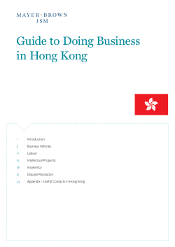 Guide to Doing Business in Hong Kong