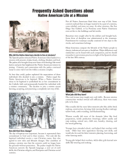 Frequently Asked Questions about Native American Life at a Mission