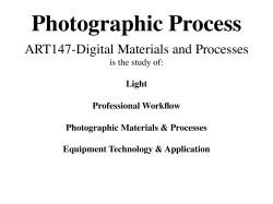 Introduction to the Digital Photography Process