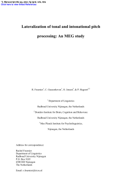 Lateralization of tonal and intonational pitch processing