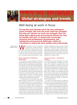 Global strategies and trends in - Occupational Health Southern Africa