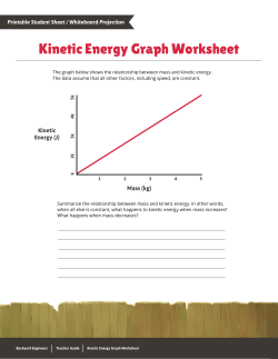 Kinetic Energy Graph Worksheet