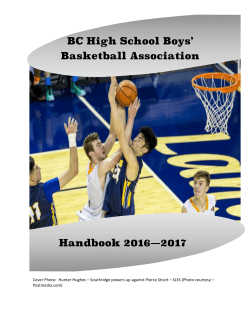Coaches Handbook - BC Boys Basketball